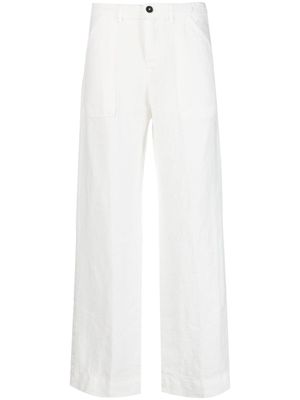 Massimo Alba linen straight-leg trousers - White