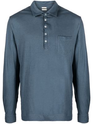 Massimo Alba long-sleeve cotton polo shirt - Blue