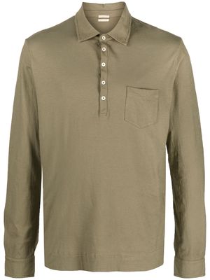 Massimo Alba long-sleeve cotton polo shirt - Green