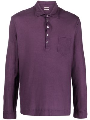 Massimo Alba long-sleeve cotton polo shirt - Purple