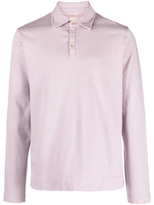 Massimo Alba long-sleeved cotton polo shirt - Purple