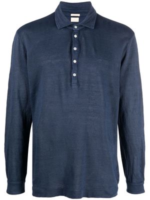 Massimo Alba long sleeved polo shirt - Blue