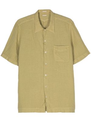 Massimo Alba poplin linen shirt - Green