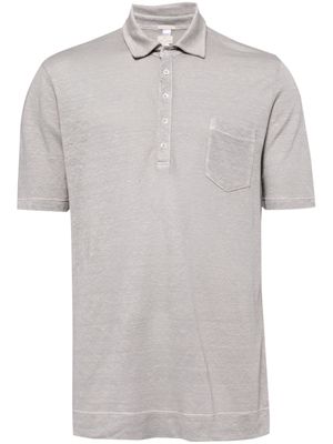 Massimo Alba short-sleeve linen polo shirt - Grey