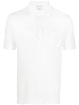 Massimo Alba short-sleeve linen polo-shirt - White