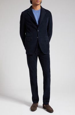 Massimo Alba Sloop Cotton Corduroy Suit in Dark Blue