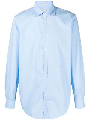 Massimo Alba spread-collar long-sleeved shirt - Blue