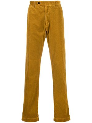 MASSIMO ALBA straight-leg velvet trousers - Yellow