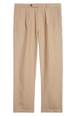 Massimo Alba Strall02 Double Pleat Linen & Cotton Pants in Orzo