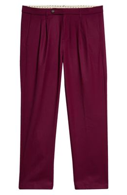 Massimo Alba Strall02 Double Pleat Stretch Wool Pants in Grape