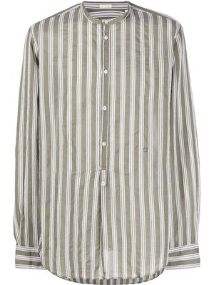 Massimo Alba striped long-sleeved shirt - Green