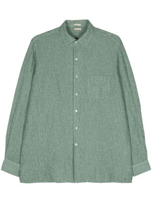 Massimo Alba textured buttoned shirt - Green