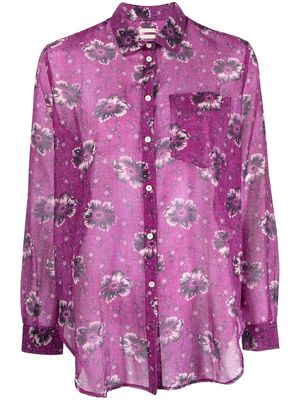 Massimo Alba Uma floral print shirt - Purple