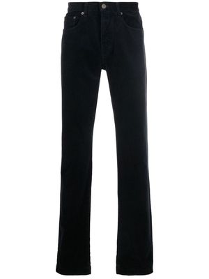 MASSIMO ALBA velvet straight-leg trousers - Blue