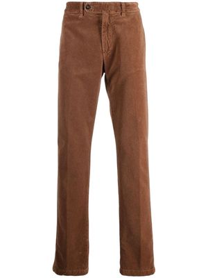 Massimo Alba velvet straight-leg trousers - Brown