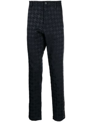 MASTER BUNNY EDITION jacquard low-rise tapered trousers - Black