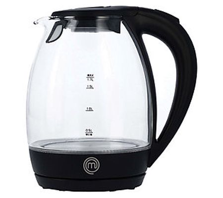 MasterChef 1.8-Qt 1,200-Watt Glass Black Kettle