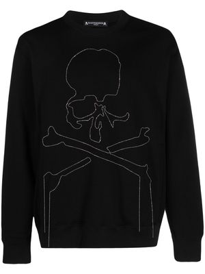 Mastermind Japan chain-embroidered cotton sweatshirt - Black