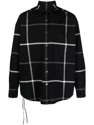 Mastermind Japan check-print cotton shirt - Black