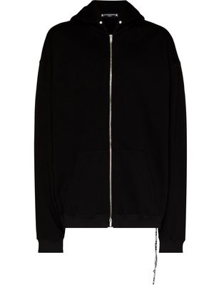 Mastermind Japan crystal-embellished Skull zipped hoodie - Black