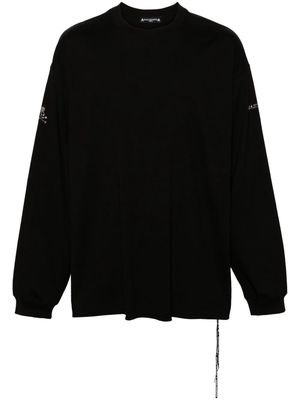 Mastermind Japan crystal-logo cotton T-shirt - Black