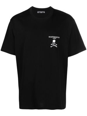 Mastermind Japan embroidered-logo cotton T-shirt - Black