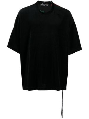 Mastermind Japan intarsia-knit motifs terry T-shirt - Black