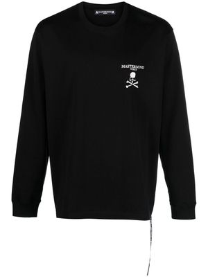 Mastermind Japan logo-embroidered cotton sweatshirt - Black