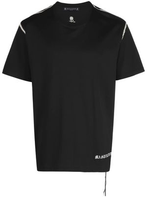 Mastermind Japan logo-embroidered cotton T-shirt - Black