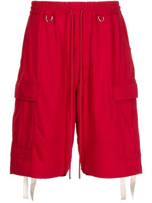 Mastermind Japan logo-print bermuda shorts - Red