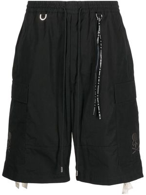 Mastermind Japan logo-print cotton-blend shorts - Black