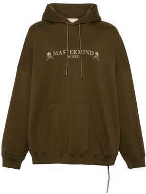 Mastermind Japan logo-print cotton hoodie - Green
