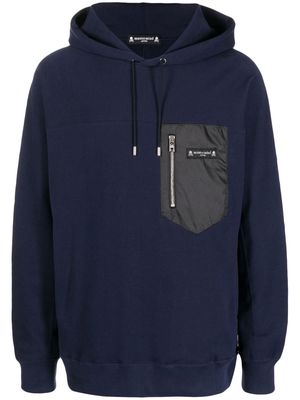 Mastermind Japan logo-print drawstring hoodie - Blue