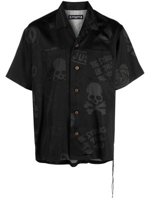 Mastermind Japan logo-print short-sleeve shirt - Black