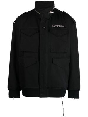 Mastermind Japan logo-print zip-detail jacket - Black
