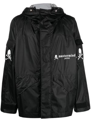 Mastermind Japan logo skull-print hooded jacket - Black