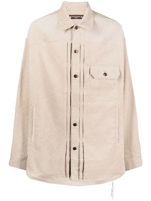 Mastermind Japan long-sleeve cotton shirt - Neutrals