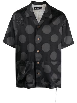 Mastermind Japan polka-dot silk shirt - Black