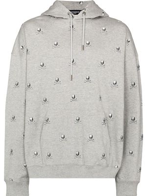 Mastermind Japan Skull embroidered drawstring hoodie - Grey