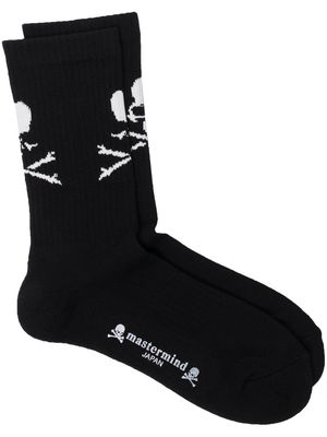 Mastermind Japan skull motif ankle socks - Black