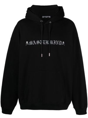 Mastermind Japan skull-print cotton hoodie - Black