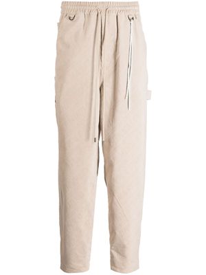 Mastermind Japan tapered corduroy trousers - Brown
