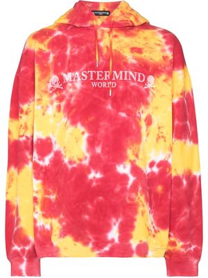 Mastermind Japan tie dye-print pullover hoodie - Yellow