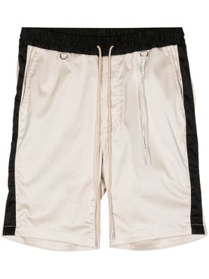 Mastermind World colour-block cotton shorts - Neutrals