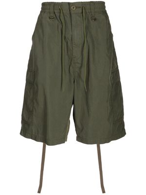 Mastermind World elasticated cotton-blend cargo shorts - Green