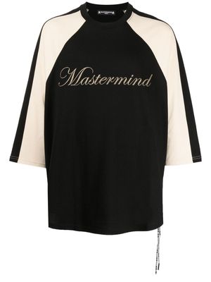 Mastermind World embroidered-logo cotton T-shirt - Black
