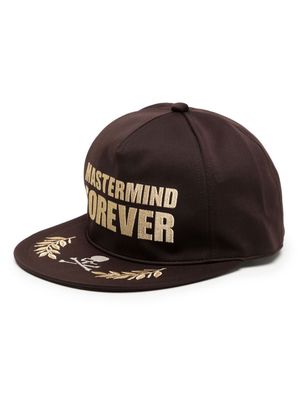 Mastermind World Forever slogan-embroidered cap - Brown