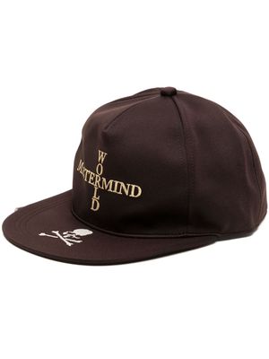Mastermind World logo-embroidered cap - Brown
