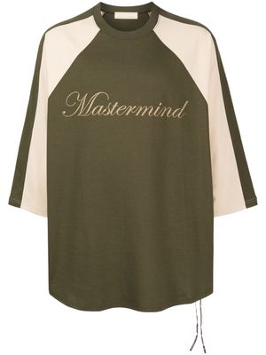 Mastermind World logo-embroidered cotton T-shirt - Green