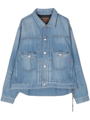 Mastermind World logo-embroidered denim jacket - Blue